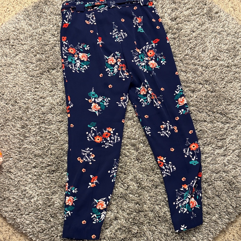 Express Navy Floral Jumpsuit - Picture 6 of 7